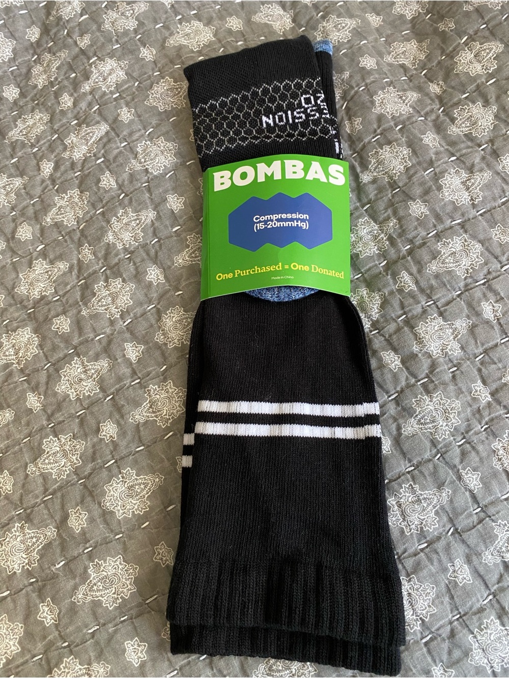 Bombas knee high compression socks unisex size large NWT